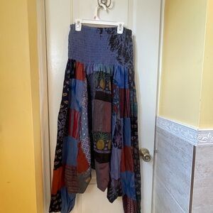 Native American patchwork print trousers